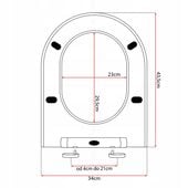 Deska Sedesowa Wolnoopadająca Twarda Wypinana Uniwersalna Mocna Premium WC