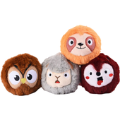 Zestaw 4 Sztuk Pluszowa Piłka dla Psa Piszcząca Zabawka do Aportu 10 cm