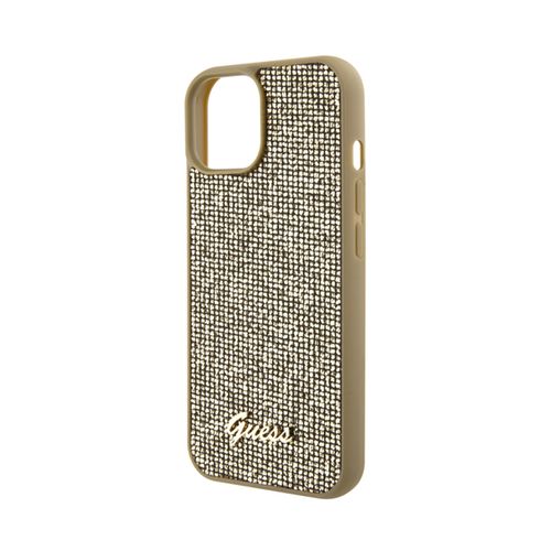 Guess Disco Metal Script - Etui iPhone 15 (złoty) na Arena.pl