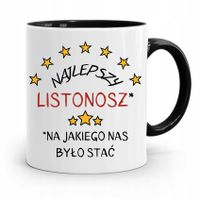 Kubek Czarny Dla Listonosza Najlepszy Listonosz Z Nadrukiem Ze Zdjęciem