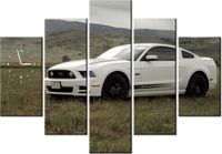 105CM 150CM ZEGAR 5 ELEM MUSTANG GT V8 BRETT LEVIN DRUK OBRAZ