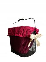 WKŁAD WKŁADKA WYŚCIÓŁKA ODPINANA OBSZYCIE DO KOSZA ROWEROWEGO BORDOWY