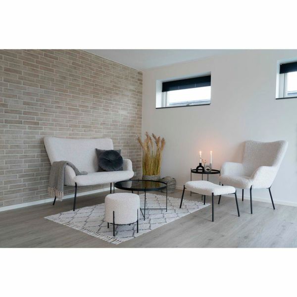 Pufa Alford biała tkanina teddy zdjęcie 5