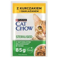 karma dla kotów sterylizowanych purina cat chow kurczak z bakłażanem 85 g