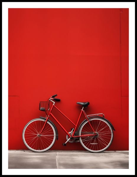 Plakat 60x80cm Czerwony Rower zdjęcie 3