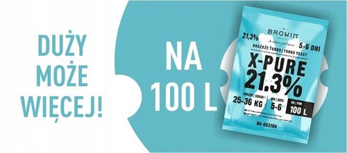 Drożdże gorzelnicze Turbo X-Pure 21,3% 100L na Arena.pl