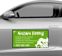 Magnes na samochód reklama magnetyczna 60x30 cm REKLAMA DLA TWOJEJ FIRMY
