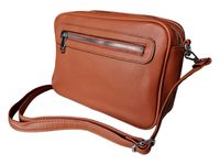 KLASYCZNY KUFEREK DAMSKI BRĄZOWA LISTONOSZKA DAMSKA,TOREBKA NA RAMIĘ