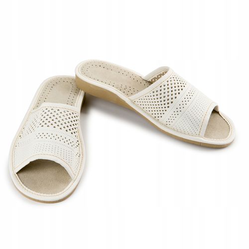 DAMSKIE KAPCIE Skórzane Pantofle Skóra Ciapy na Arena.pl