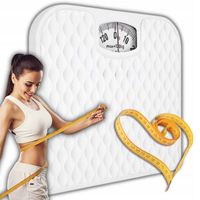 Klasyczna Waga Łazienkowa Mechaniczna Czarna Analogowa 130kg Prosta Obsługa