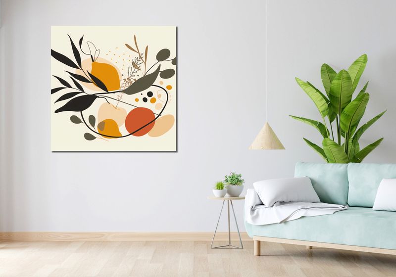 Obraz 100x100cm Botaniczny Wir zdjęcie 2