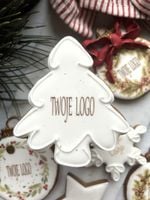 PIERNICZEK FIRMOWY LOGO CHOINKA BIAŁA