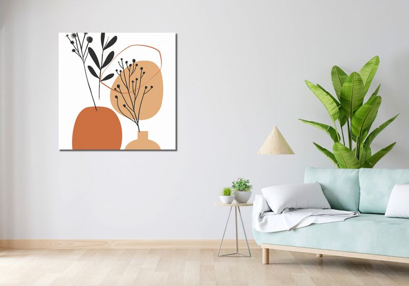 Obraz 90x90cm Botaniczny Pastel zdjęcie 2