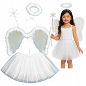 STRÓJ ANIOŁKA ANIOŁA KOSTIUM PRZEBRANIE NA JASEŁKA SKRZYDŁA AUREOLA