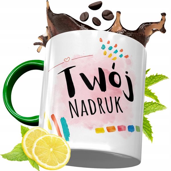 Kubek Zielony Dla Kierownika Na Urodziny Prezent Z Nadrukiem Ze Zdjęciem zdjęcie 3