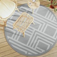 Dywan na zewnątrz, ARAKIL szary, Ø160 cm, PP