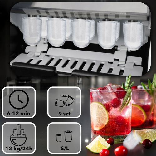 Kostkarka do lodu EBERG domowa maszyna do kostek 12kg 160W ekspresowy na Arena.pl