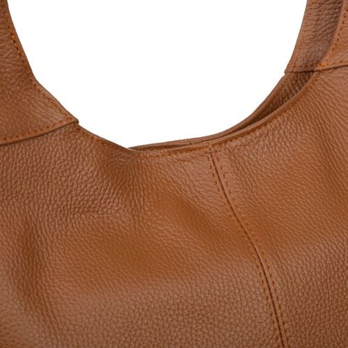 VERA PELLE torebka damska skórzana worek na ramię V708 camel na Arena.pl