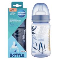 CANPOL Butelka antykolkowa EasyStart GOLD 240ml Niebieska
