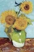Plakat 20x30cm Vase with Three Sunflowers, Van Gogh Vintage