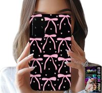 ETUI DO SAMSUNG GALAXY S20 PLUS - CZARNO RÓŻOWE WSTĄŻKI KOKARDKI WSTĄŻKA