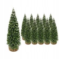 Choinka Zielona Mini Boże Narodzenie Sztuczna Ozdobna Dekoracja 16 cm 10szt