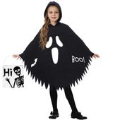 Strój Ducha dla Dziecka Halloween Świecący w Ciemności Czarny Rozmiar M