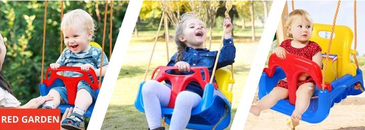 Huśtawka Ogrodowa Modułowa domowa dla Dzieci 3w1 Mocna na Linach Bezpieczna zdjęcie 5