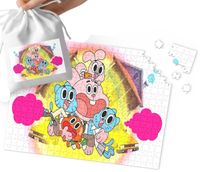 PUZZLE - GUMBALL WZORY Z BAJEK I GIER PREZENT DLA DZIECI 192el + WORECZEK