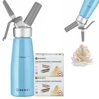 SYFON DO BITEJ ŚMIETANY 0.5L NIEBIESKI + 20 NABOI | HENDI