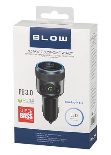 Transmiter FM Blow Bluetooth5.1+QC3.0 +PD 24W na Arena.pl