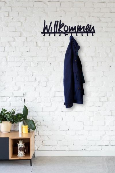 Wieszak ścienny Willkommen czarny zdjęcie 4