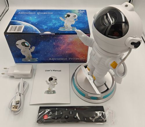 PROJEKTOR GWIAZD ASTRONAUTA LED LAMPKA NOCNA 3D ROBOT DLA DZIECI NA PREZENT na Arena.pl