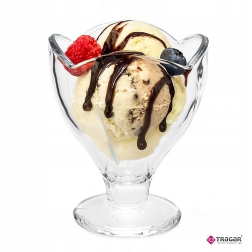 12x PUCHARKI 300ML PUCHAREK SZKLANE NA LODY DESER POJEMNIK KOMPLET ZESTAW na Arena.pl