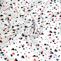 Romantyczne Serduszka Na Bieli - Silky - 80g/m2