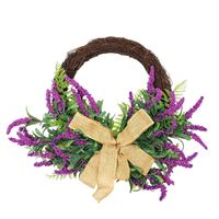 WIANEK NA DRZWI WIENIEC Z LAWENDĄ DUŻY STROIK DO ZAWIESZENIA DEKORACJA 50cm