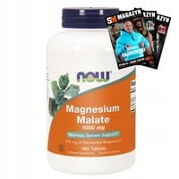 NOW FOODS JABŁCZAN MAGNEZU MAGNESIUM MALATE 180TAB ZMĘCZENIE UKŁAD KRĄŻENIA
