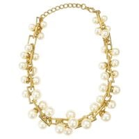 kolia zarka perły na złotym łańcuchu, efektowna n97