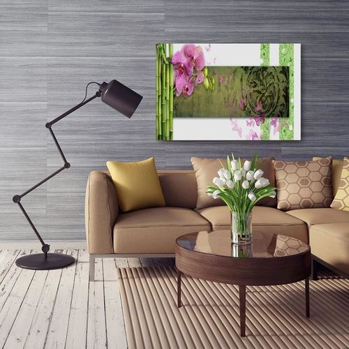 Obraz na płótnie - Canvas, Storczyk i bambusy 50x40 na Arena.pl