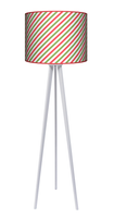 Lampa podłogowa - trójnóg drewniana duża - Świąteczny lizak