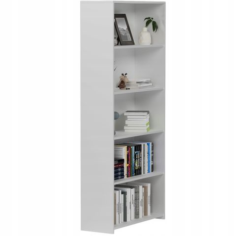 REGAŁ 80CM PÓŁKA SZAFKA KSIĄŻKI SEGREGATORY BIAŁY na Arena.pl