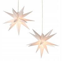 ZESTAW GWIAZDY ŚWIETLNE LED OZDOBY ŚWIĄTECZNE ŚWIECĄCE 2 sztuki NA BATERIE