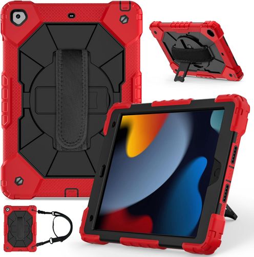 Pancerne Etui do iPad 7/8/9 Generacji 10.2 Cali Czerwone na Arena.pl