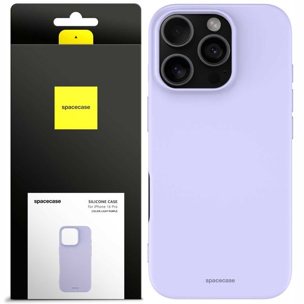 Spacecase Silicone Case iPhone 16 Pro light purple zdjęcie 1