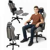 fotel gamingowy obrotowy evochair z masażerem i regulowanymi