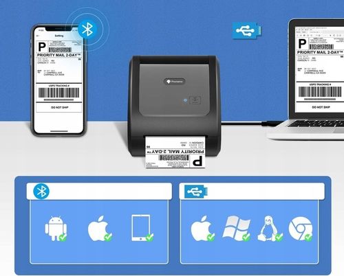 Phomemo drukarka termiczna etykiet wysyłkowych D520-BT Bluetooth USB na Arena.pl