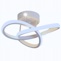 LAMPA SUFITOWA LED ŻYRANDOL LED16W BIAŁY ZIMNY NOWOCZESNY KINKIET WSTĘGA