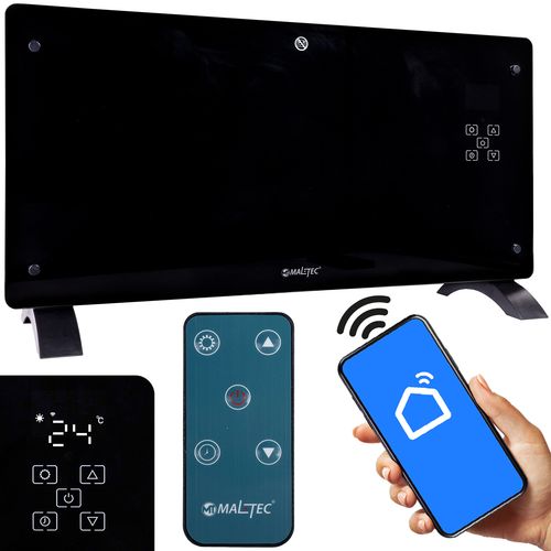 Grzejnik elektryczny KONWEKTOROWY pilot SZKLANY front 2000W termostat WiFi na Arena.pl