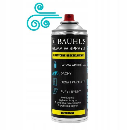GUMA w sprayu Uszczelniacz do Kominków Okien Dachów BEZBARWNY 400ml Bauhus na Arena.pl