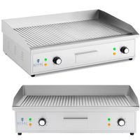 grill elektryczny płyta grillowa ryflowana 700 x 400 mm 4400 w